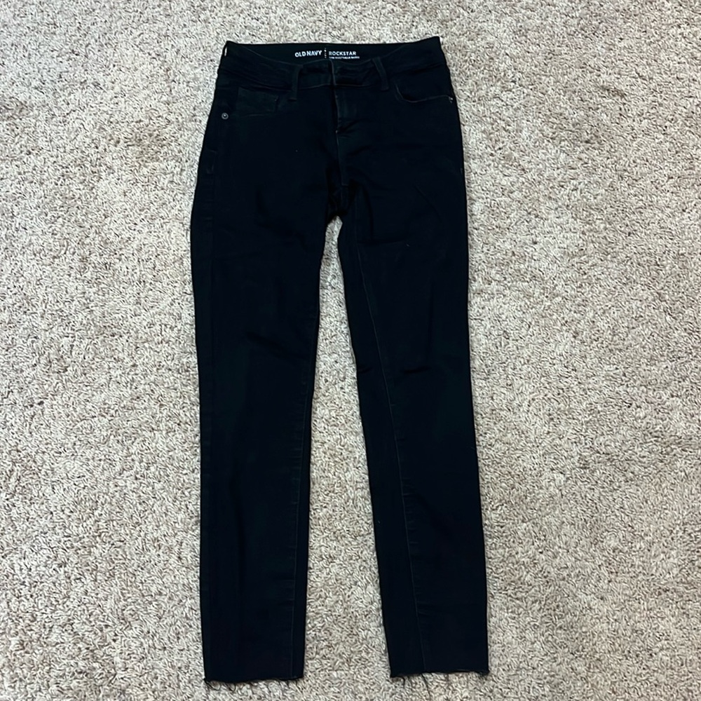 Black Low Rise Skinny Jeans (Size 2)
